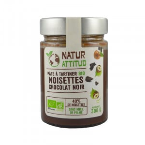 Pâte à tartiner noisettes chocolat Noir Bio - 300 g