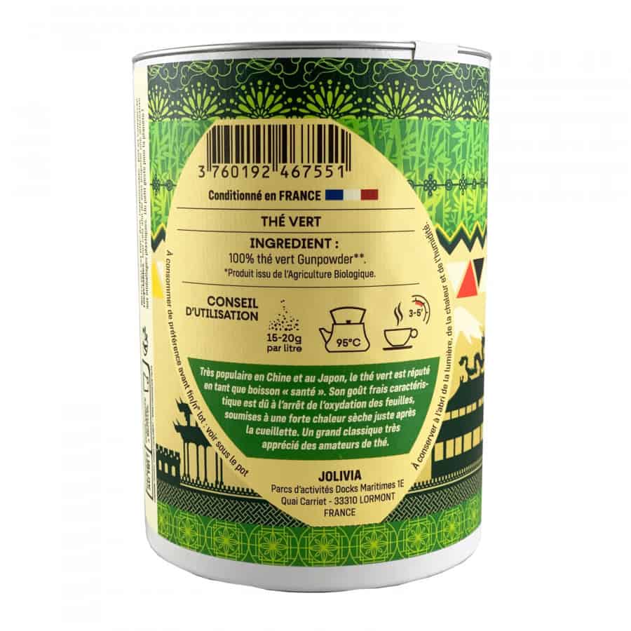 Thé vert Bio de chine Gunpowder 50g Vrac and Bio