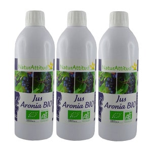 Jus d'aronia Bio - Lot de 3 bouteilles - 3 x 500 ml