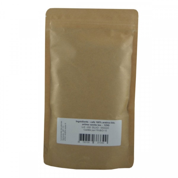 Assortiment de 4 cafés moulus aromatisés Bio : vanille - noisette - chocolat - caramel - 4 x 125 g