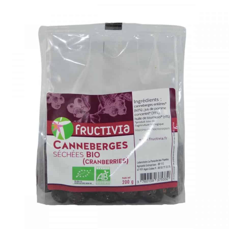 Cranberries BIO (en moitiés, infusées au jus de pomme, séchées)