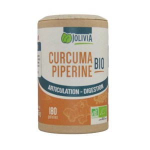 Curcuma Piperine Bio - 180 Gélules végétales de 300 mg