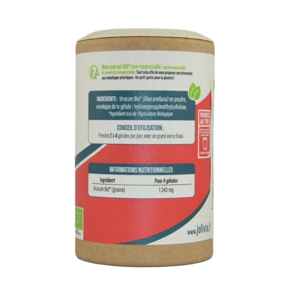 Urucum Bio - 200 gélules de 310 mg
