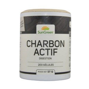 Charbon actif - 200 gélules végétales de 210 mg