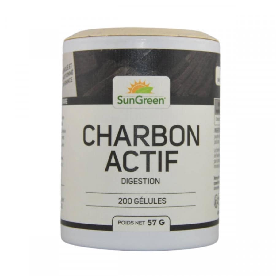 Charbon actif 200 gélules 210 mg : cure de complément alimentaire
