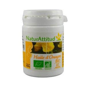 Huile d'Onagre Bio - 60 capsules de 500 mg - Natur Attitud