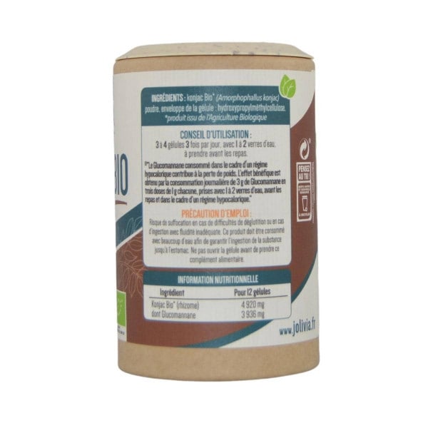 Konjac Bio - 200 gélules végétales de 410 mg