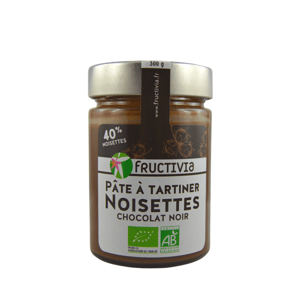 Pâte à tartiner noisettes chocolat noir Bio - 300 g