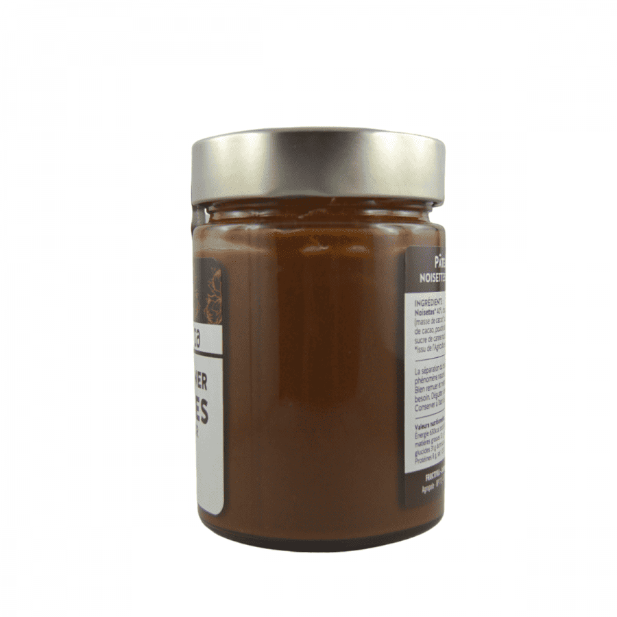 Pâte à tartiner chocolat noir 40% noisettes bio