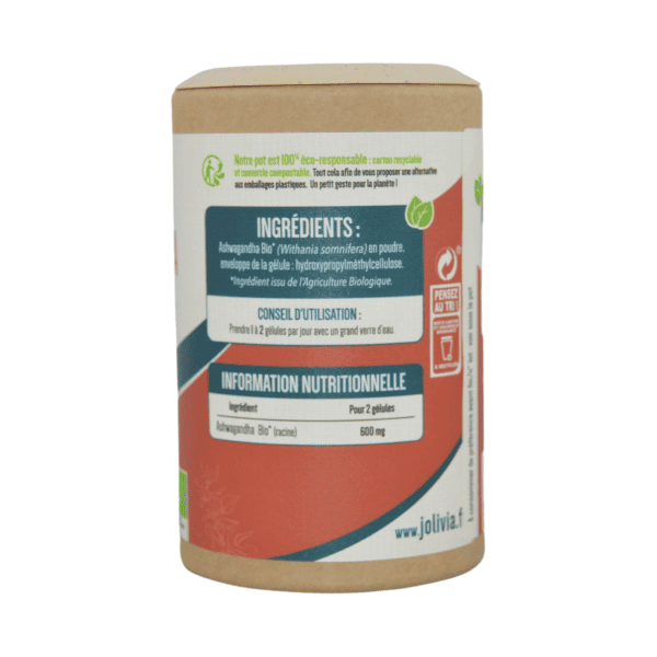 Ashwagandha Bio - 200 gélules de 300 mg