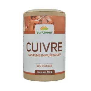Cuivre - 200 gélules de 2 mg