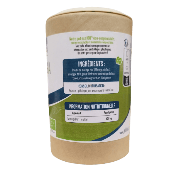 Moringa Bio - 120 gélules de 400 mg