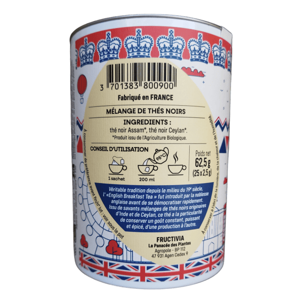 Thé noir English Breakfast Bio - 25 infusettes