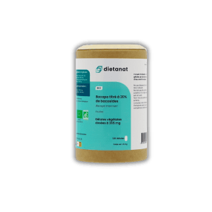 Bacopa monnieri bio 20% de Bacosides - 120 Gélules végétales dosée à 395mg