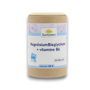 Magnésium Bisglycinate Vitamine B6 595mg - 100 gélules végétales