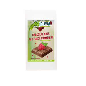 Tablette Chocolat noir au xylitol et à la Framboise