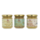 Lot de 3 Moutardes Bio : nature, à l'ancienne et au miel