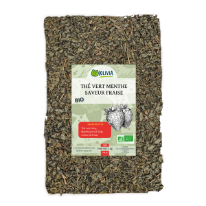 Thé Vert Menthe Bio Saveur Fraise - 1 kg