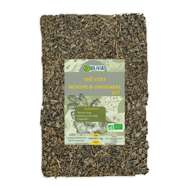 Thé Vert Menthe & Gingembre Bio - 1 kg