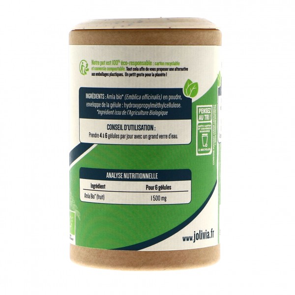 Amla Bio - 200 gélules végétales de 250 mg