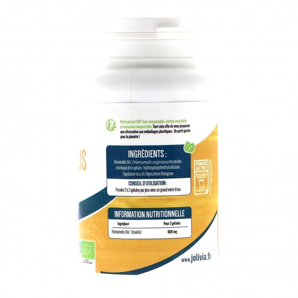 Hamamélis Bio - 200 gélules végétales de 200 mg