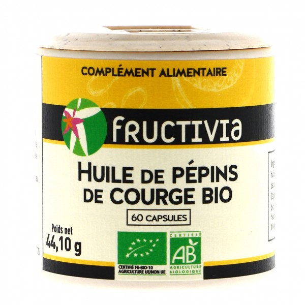 Huile de pépins de courge Bio - 60 capsules de 500 mg