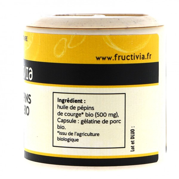 Huile de pépins de courge Bio - 60 capsules de 500 mg