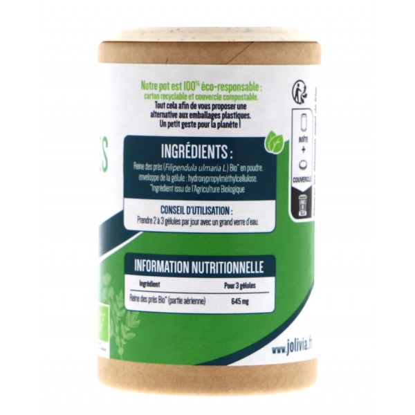 Reine des prés Bio - 200 gélules végétales de 215 mg