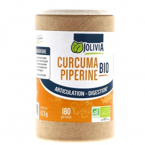 Curcuma Piperine Bio - 180 Gélules végétales de 300 mg
