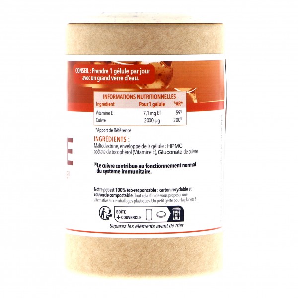 Cuivre - 180 gélules de 2 mg