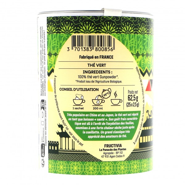 Thé Vert Gunpowder Bio - 25 infusettes