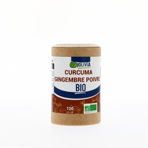Curcuma Gingembre Poivre Bio - 120 gélules végétales de 300 mg
